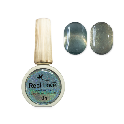 Real Love - Esmalte Em Gel 10ml Olho De Gato Brilhante Cor 04