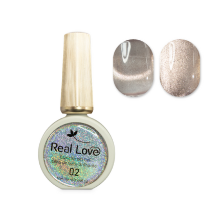Real Love - Esmalte Em Gel 10ml Olho De Gato Brilhante Cor 02