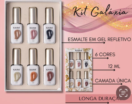Kit 6 Esmaltes Coleção Galáxia 12ml Kaisa