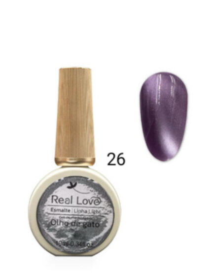 Esmalte em Gel Olho de Gato Real Love Estrela Cor 26 10ml