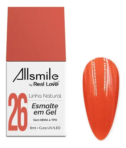 Esmalte Gel 10ml - Linha Natural - Allsmile by Real Love - 26